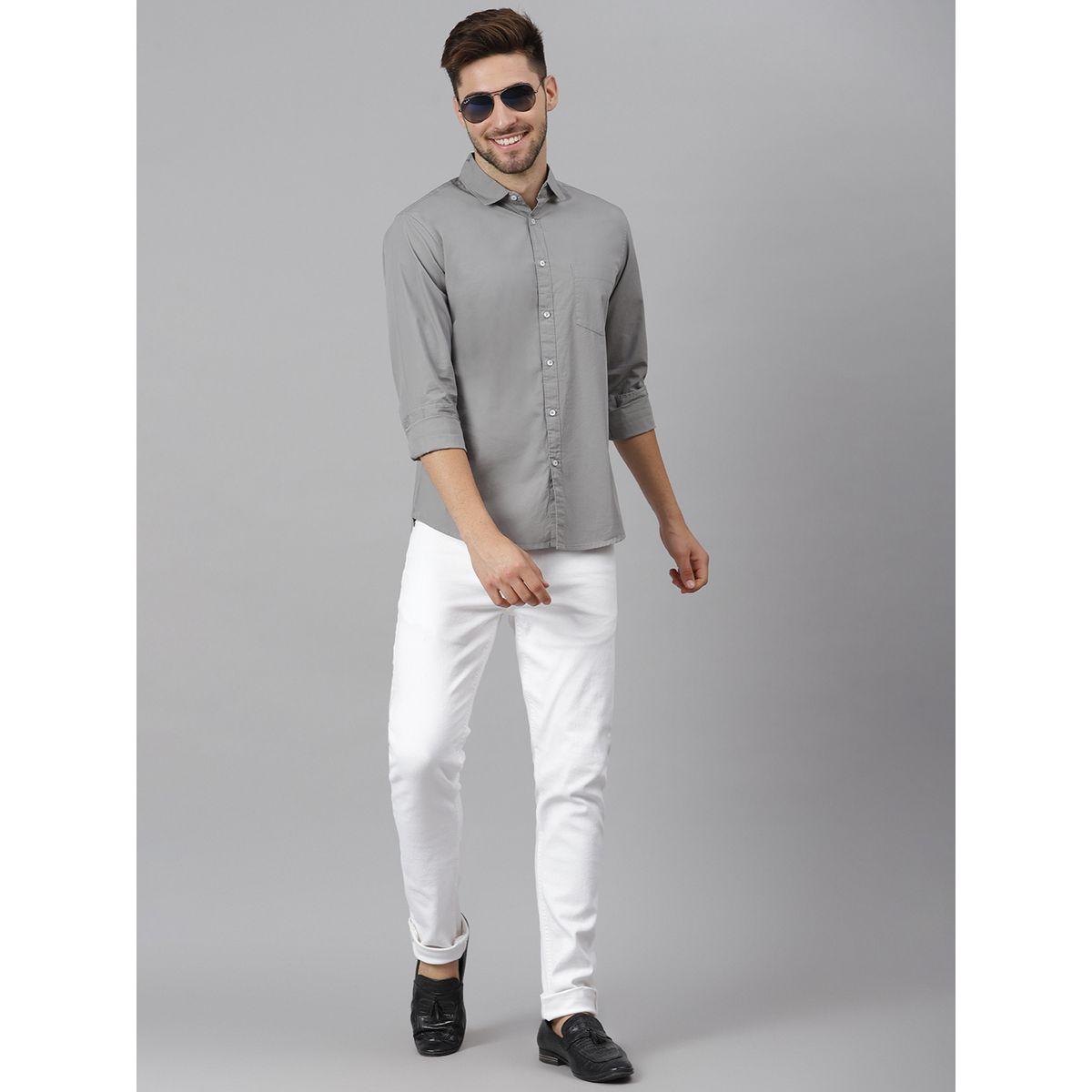 قميص سادة بقصة سليم فت-men-clothing-shirts-image-5