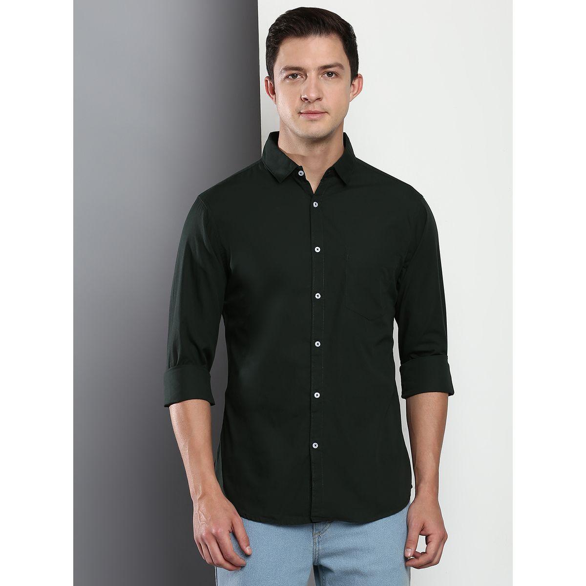 Dennis Lingo Solid Slim Fit Casual Shirt-men-clothing-shirts-image-1