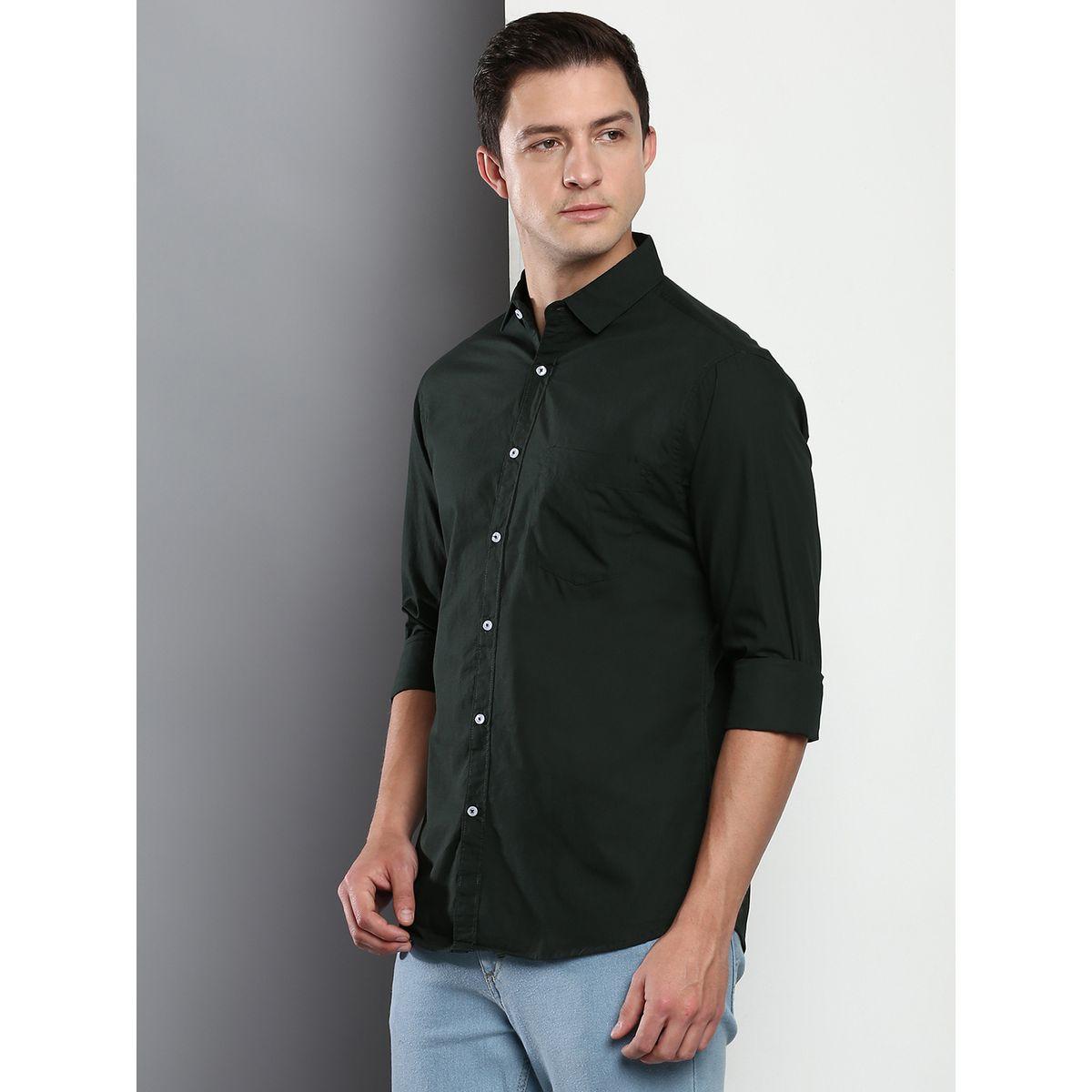 Dennis Lingo Solid Slim Fit Casual Shirt-men-clothing-shirts-image-2