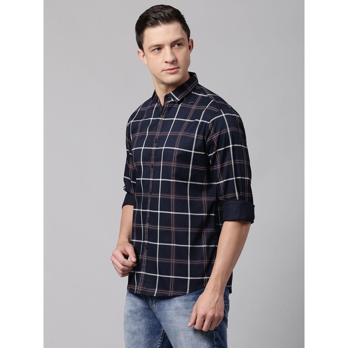 Dennis Lingo Window Pane Checkered Slim Fit Casual Shirt-men-clothing-shirts-image-3