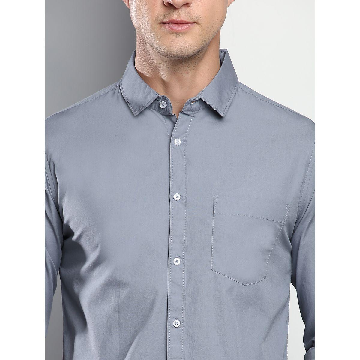 Dennis Lingo Solid Slim Fit Cotton Casual Shirt-men-clothing-shirts-image-5