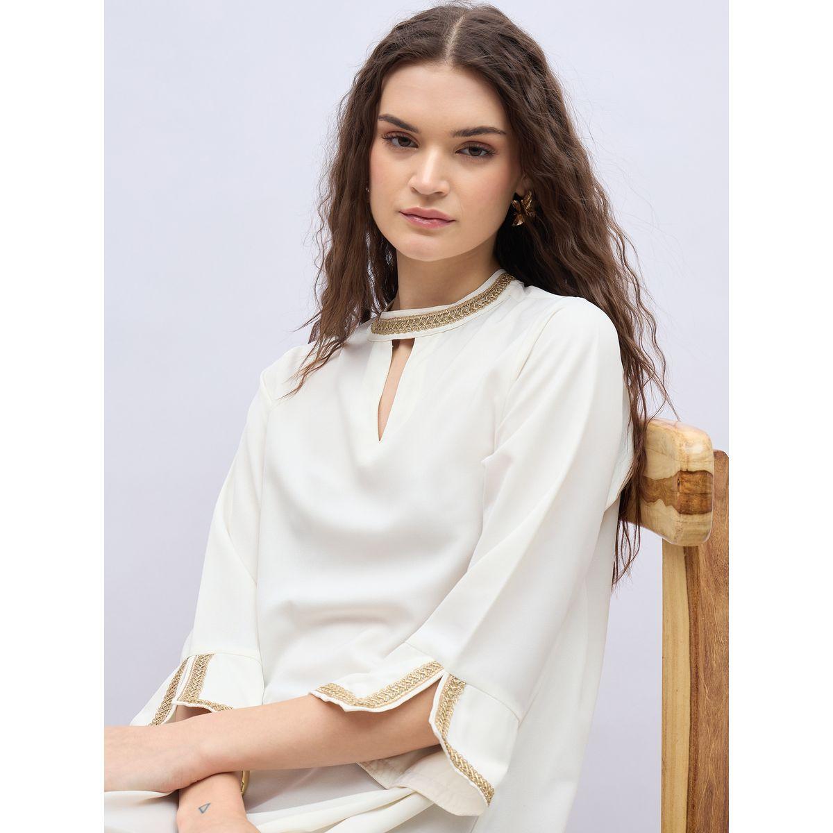 جلابية بتفاصيل دانتيل وأكمام بطول 3/4-women-arabicclothing-jalabiyas-image-4