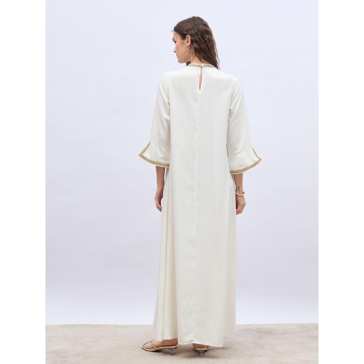 جلابية بتفاصيل دانتيل وأكمام بطول 3/4-women-arabicclothing-jalabiyas-image-5