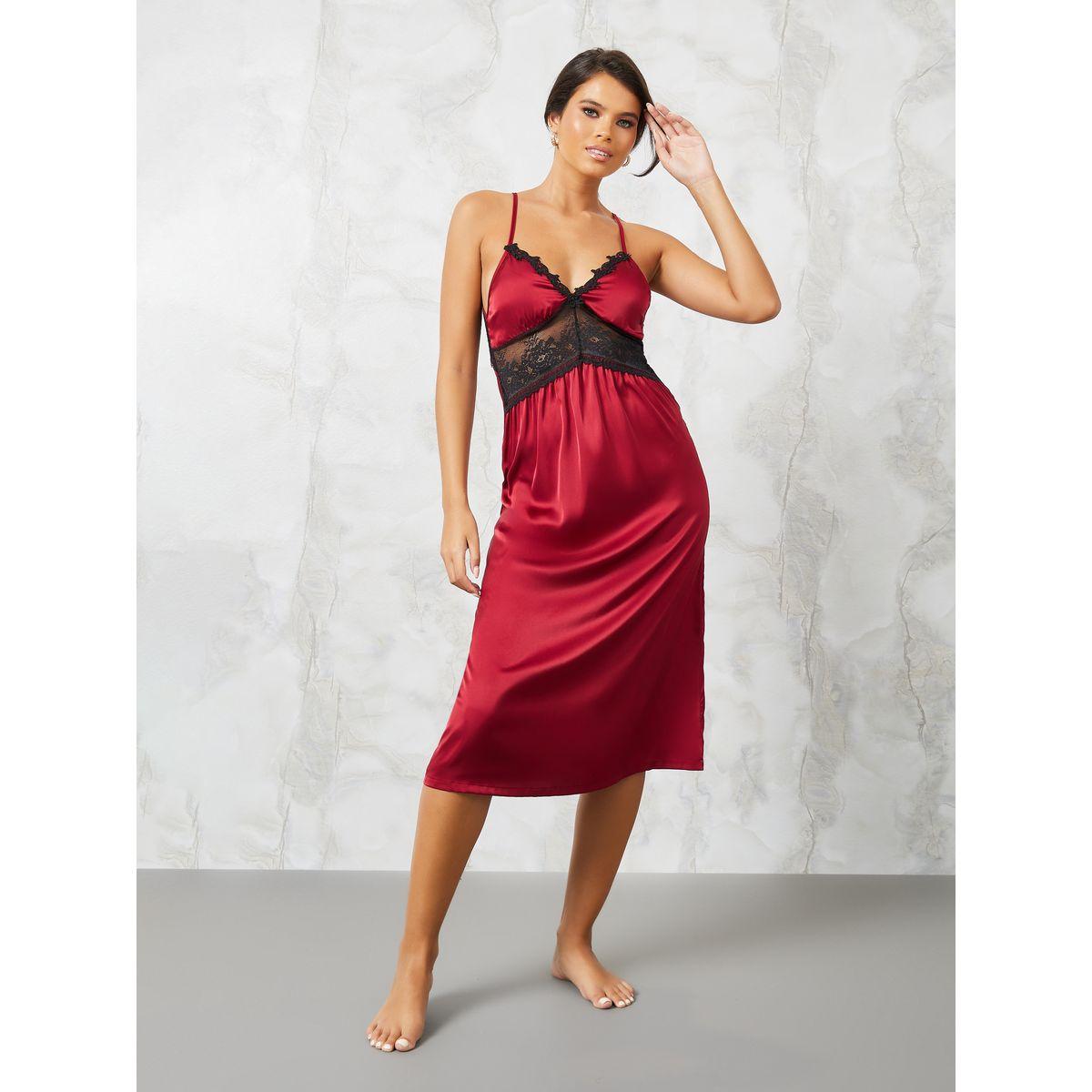 قميص نوم بتفاصيل دانتيل-women-clothing-lingerie-babydollsandbodysuits-image-1