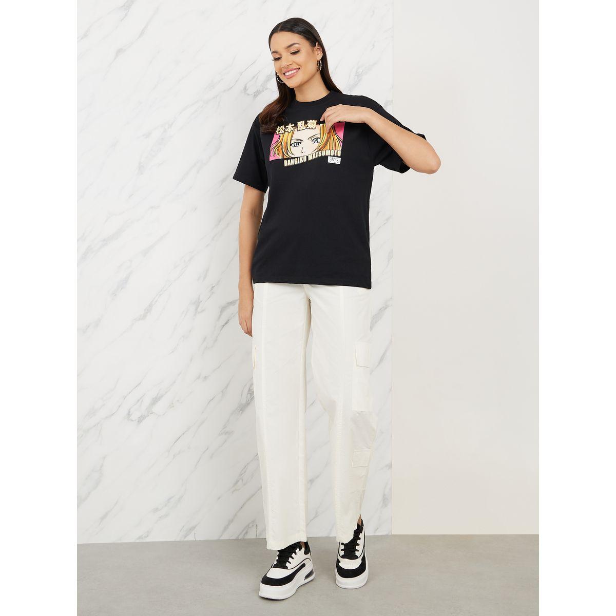 Styli Oversized Anime Print Longline T-shirt-women-clothing-tshirts-image-2