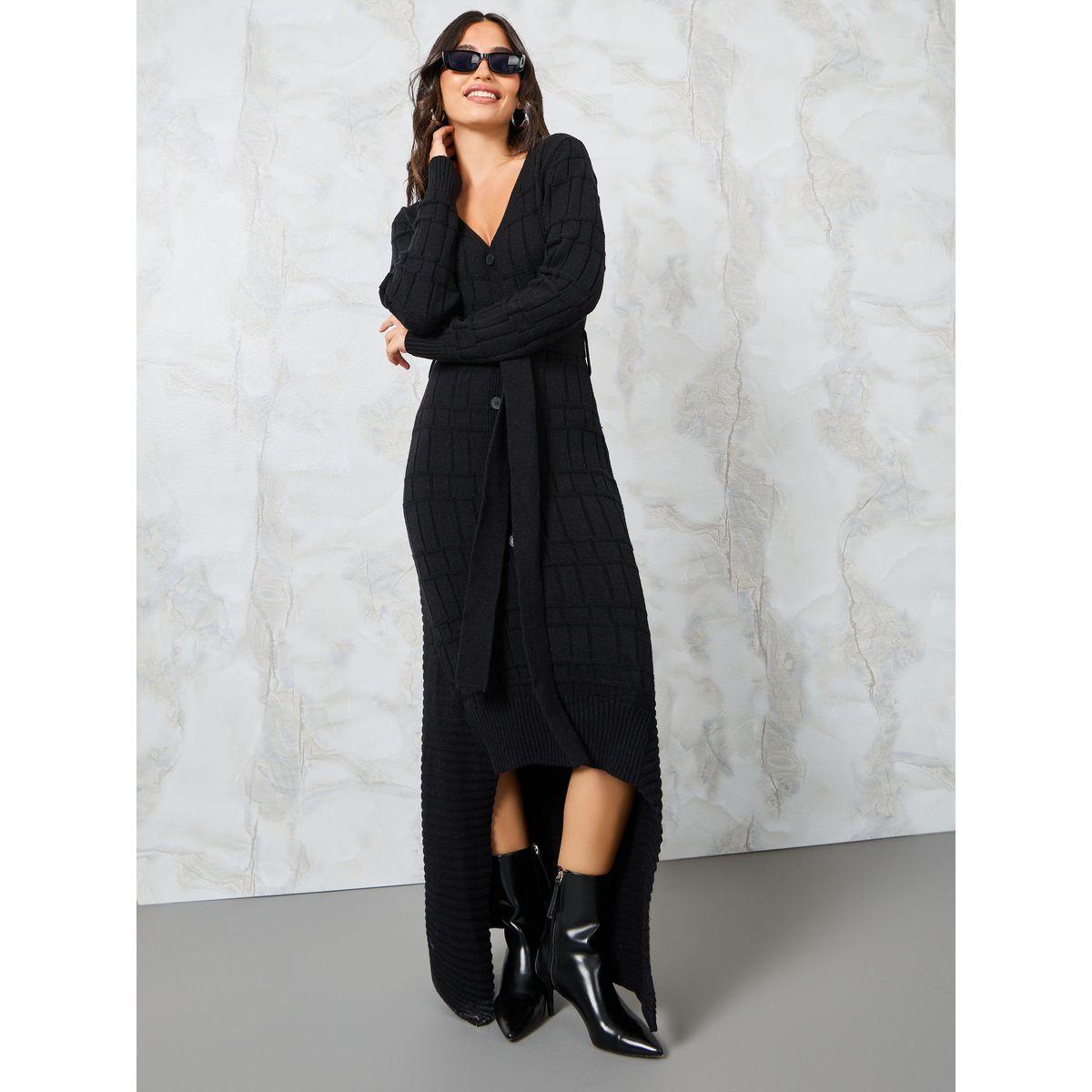 فستان طويل بحافة غير متماثلة الطول-women-clothing-dresses-image-2