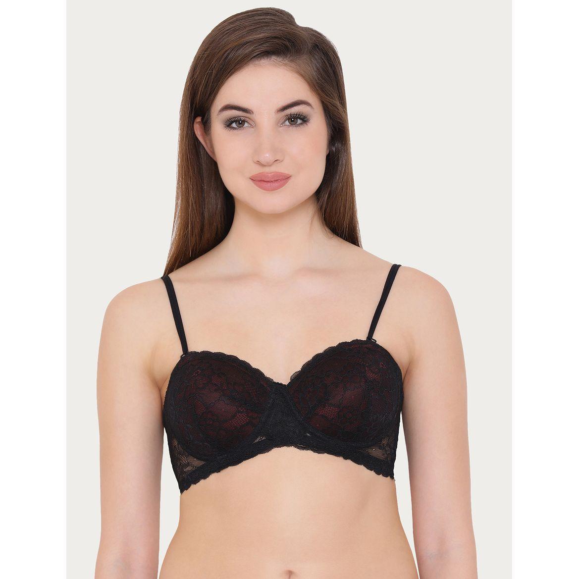 Padded Wired Multiway Strap Lace Balconette Bra-women-clothing-lingerie-bras-image-1