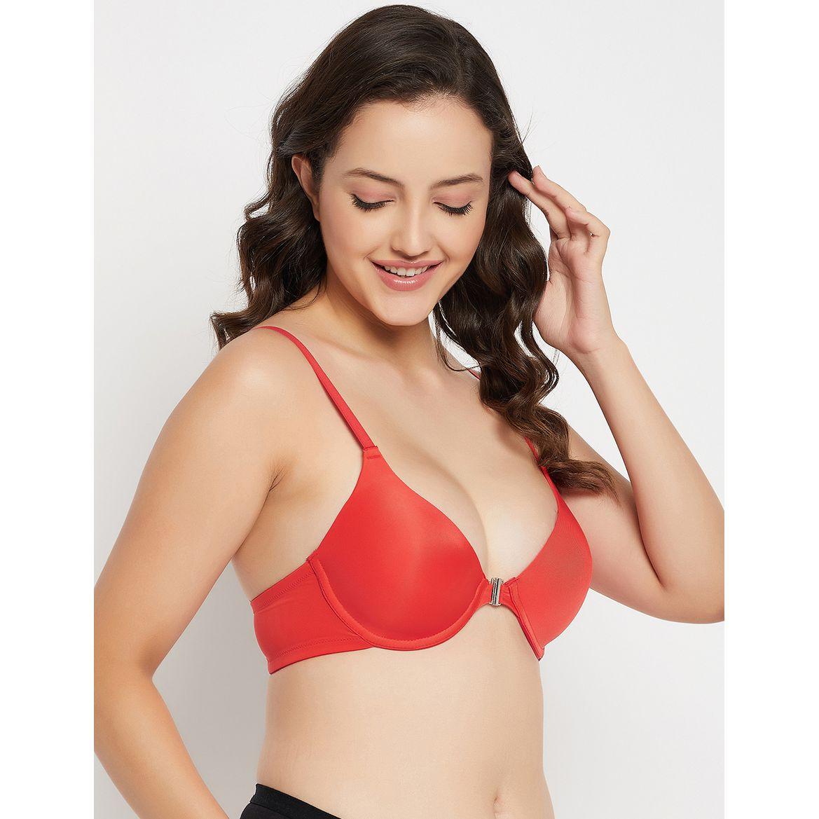 Push-Up Padded Underwired Demi Cup Plunge Bra-women-clothing-lingerie-bras-image-5