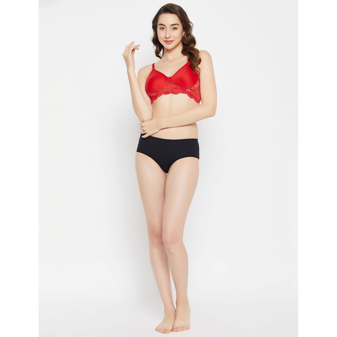 Non Padded Non Wired Cotton Lace Insert Full Cup Bra-women-clothing-lingerie-bras-image-1