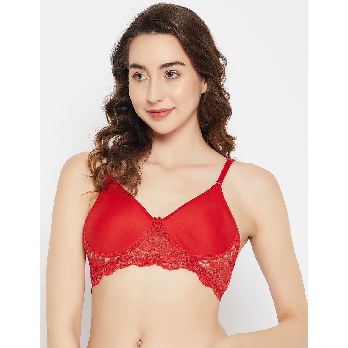 Non Padded Non Wired Cotton Lace Insert Full Cup Bra-women-clothing-lingerie-bras-image-4