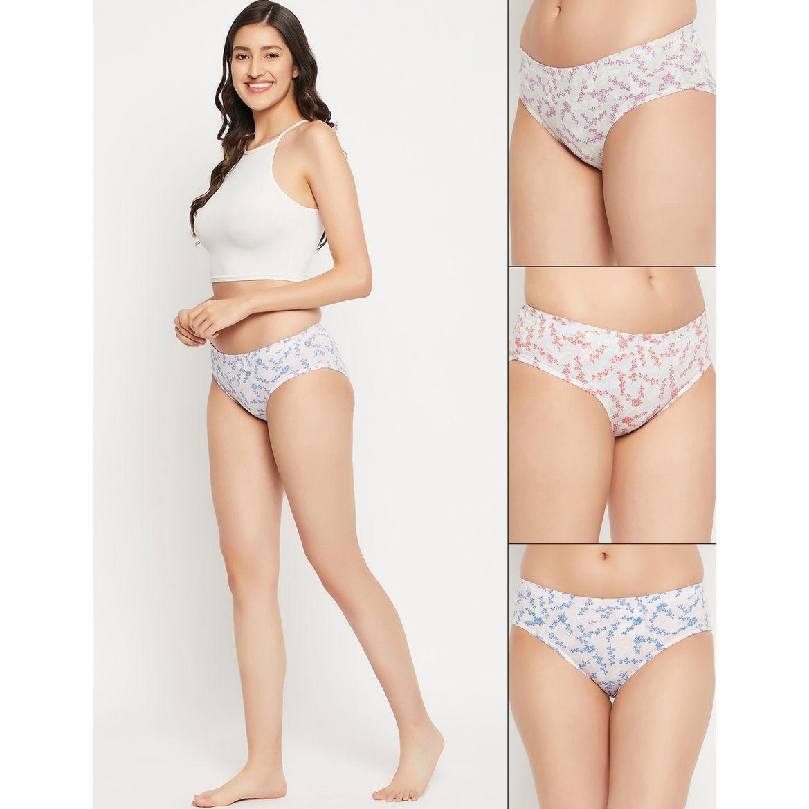 Pack of 3 - Cotton Floral Print Hipster Bikini-women-clothing-lingerie-panties-image-1