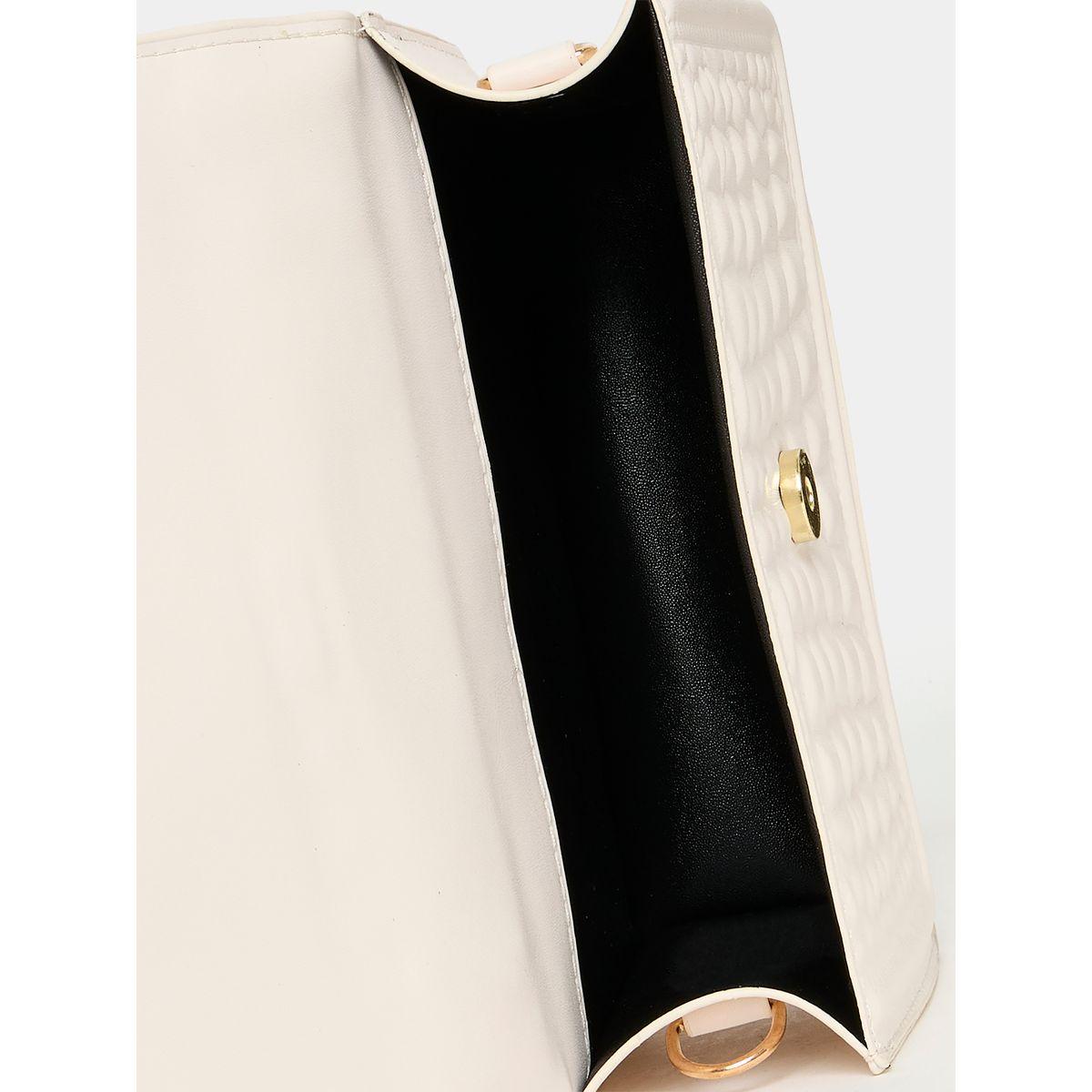 Styli Textured Flap Handbag with Chain Strap-women-bagsandwallets-handbags-image-4