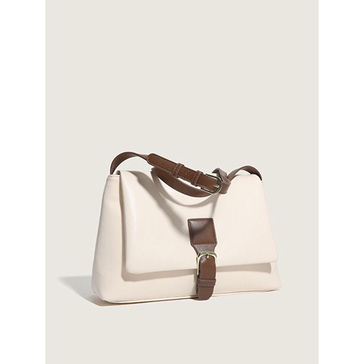 Styli Belt Buckle Detail Flap Shoulder Bag-women-bagsandwallets-handbags-image-1