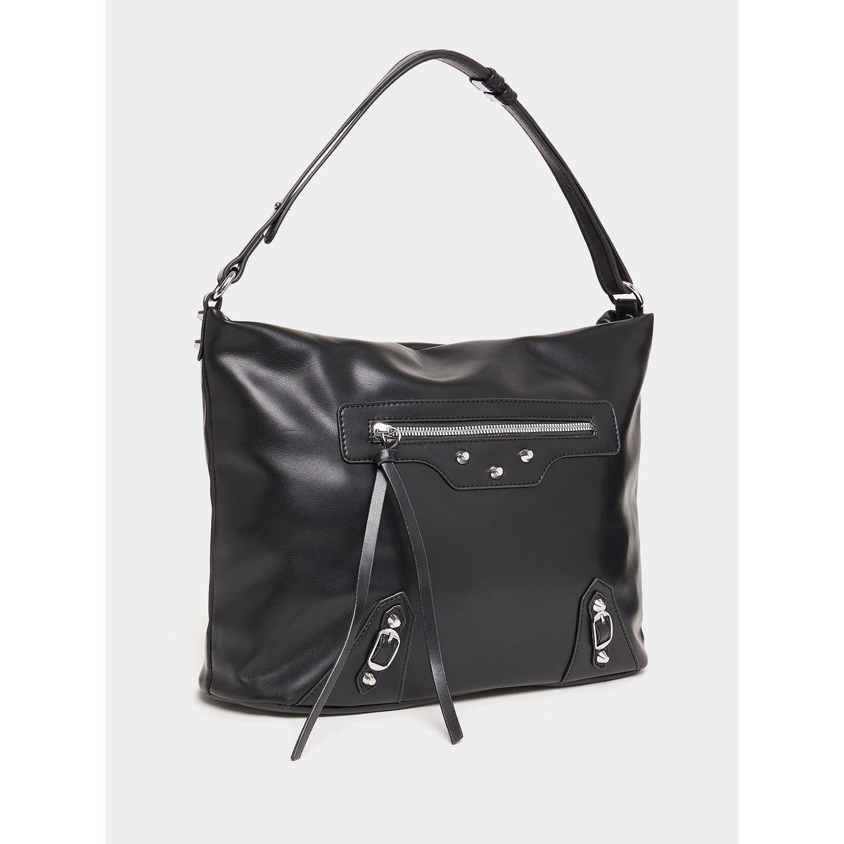 Styli Patent Design Buckle Detail Shoulder Bag-women-bagsandwallets-handbags-image-1
