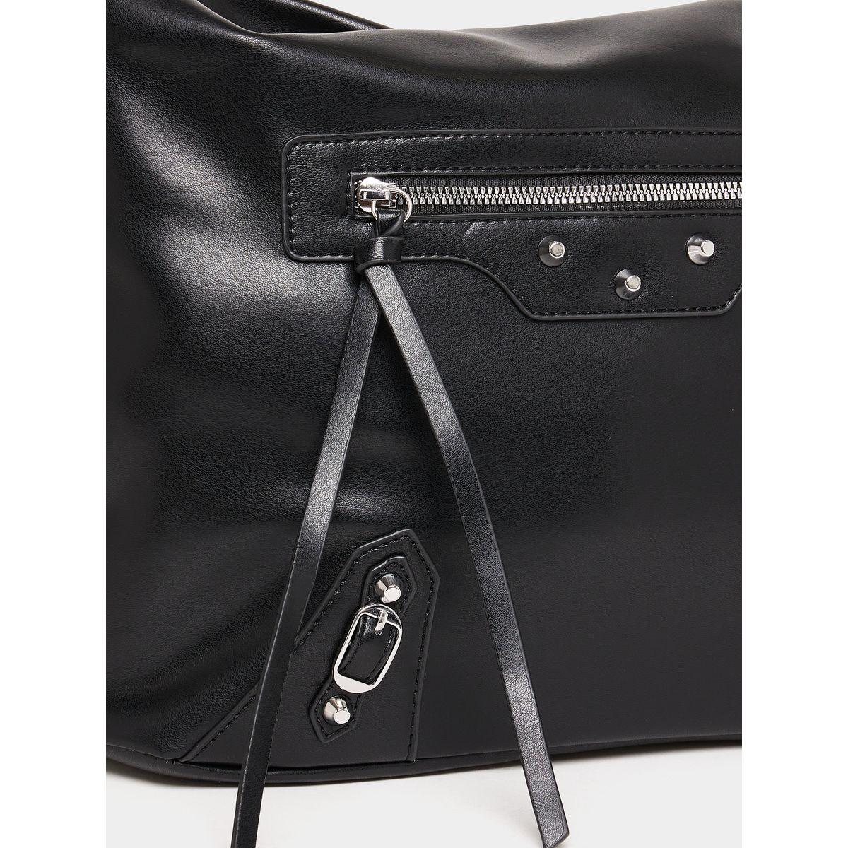 Styli Patent Design Buckle Detail Shoulder Bag-women-bagsandwallets-handbags-image-3