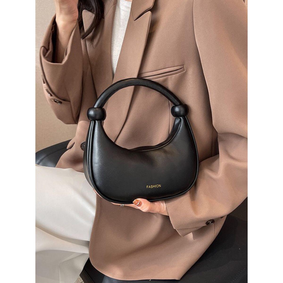 Styli Single Top Handle Plain Handbag-women-bagsandwallets-handbags-image-5