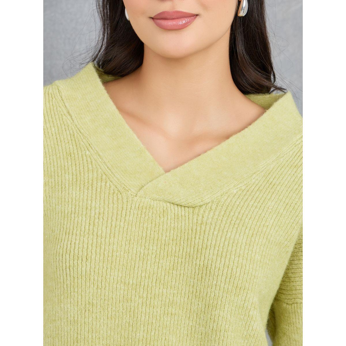 Styli Solid V Neck High Low Hem Sweater-women-clothing-cardigansandjumpers-jumpers-image-3