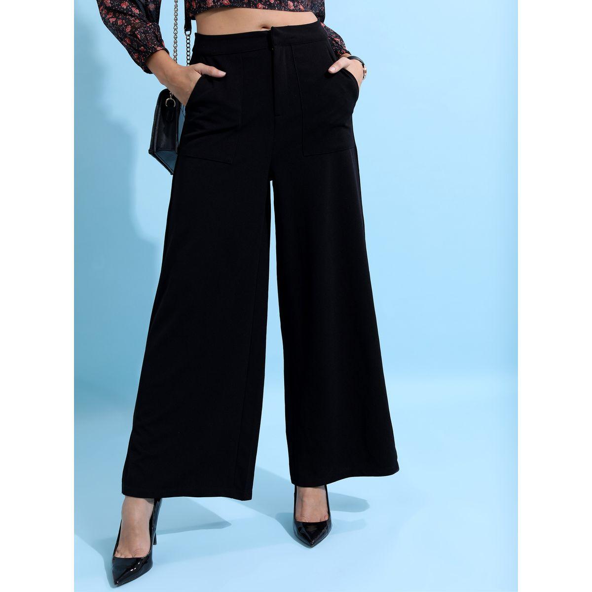Ketch X Styli Solid High Rise Wide Leg Trouser-women-clothing-bottoms-trousers-image-1
