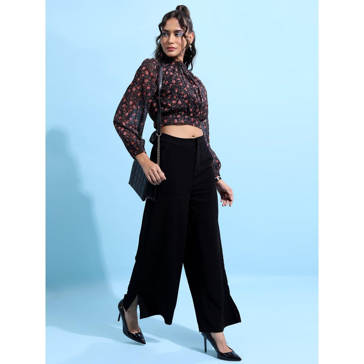 Ketch X Styli Solid High Rise Wide Leg Trouser-women-clothing-bottoms-trousers-image-2