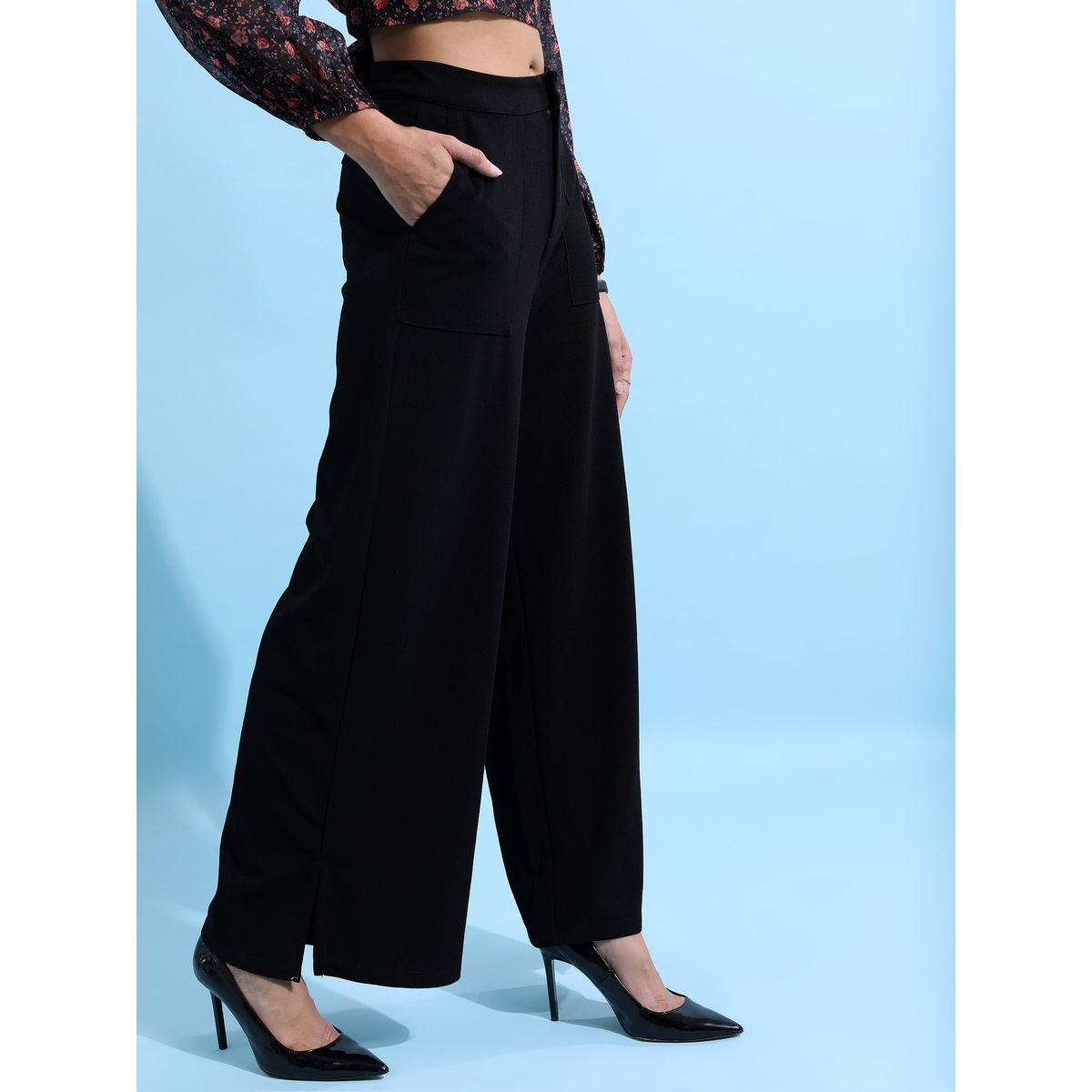 بنطال سادة بأرجل واسعة كيتش × ستايلي-women-clothing-bottoms-trousers-image-6