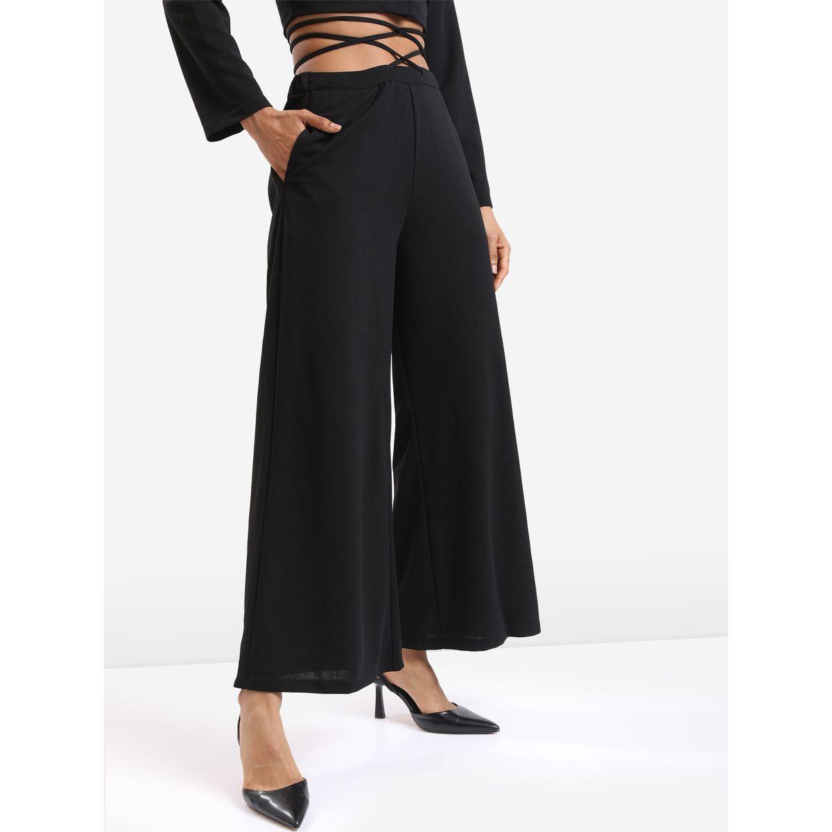طقم منسق من ( بنطال بالازو + بلوزة ) كيتش × ستايلي-women-clothing-coordsets-image-6