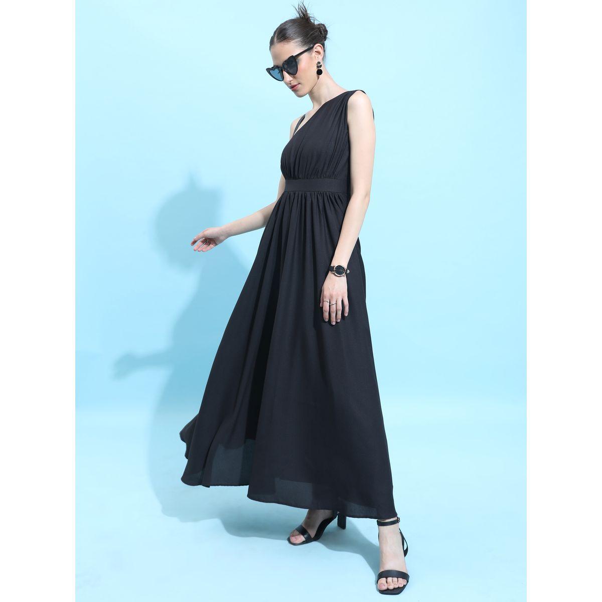 Ketch X Styli One Shoulder Sleeve Fold Pleated Maxi Dress-women-clothing-dresses-image-4
