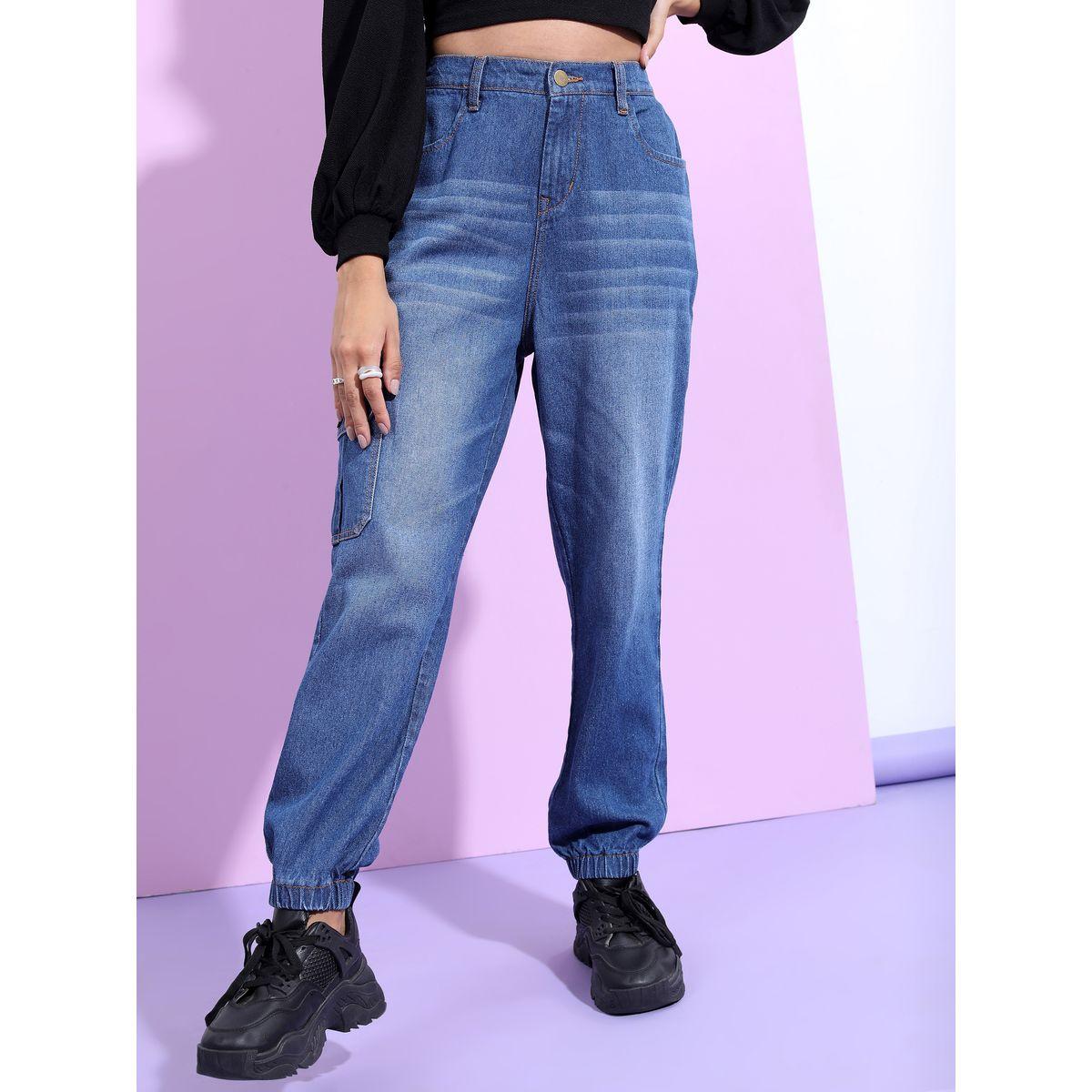 جينز بنمط جوغر وخصر عالي كيتش × ستايلي-women-clothing-bottoms-jeans-image-4