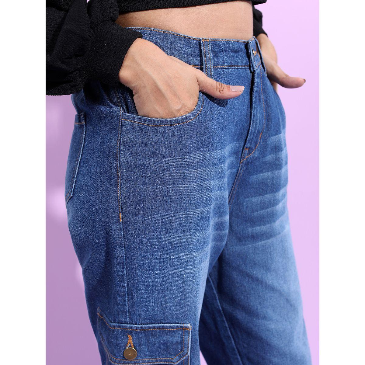 جينز بنمط جوغر وخصر عالي كيتش × ستايلي-women-clothing-bottoms-jeans-image-5