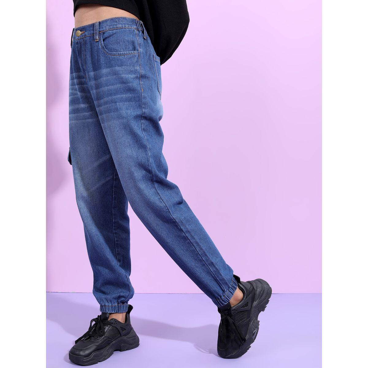 جينز بنمط جوغر وخصر عالي كيتش × ستايلي-women-clothing-bottoms-jeans-image-6