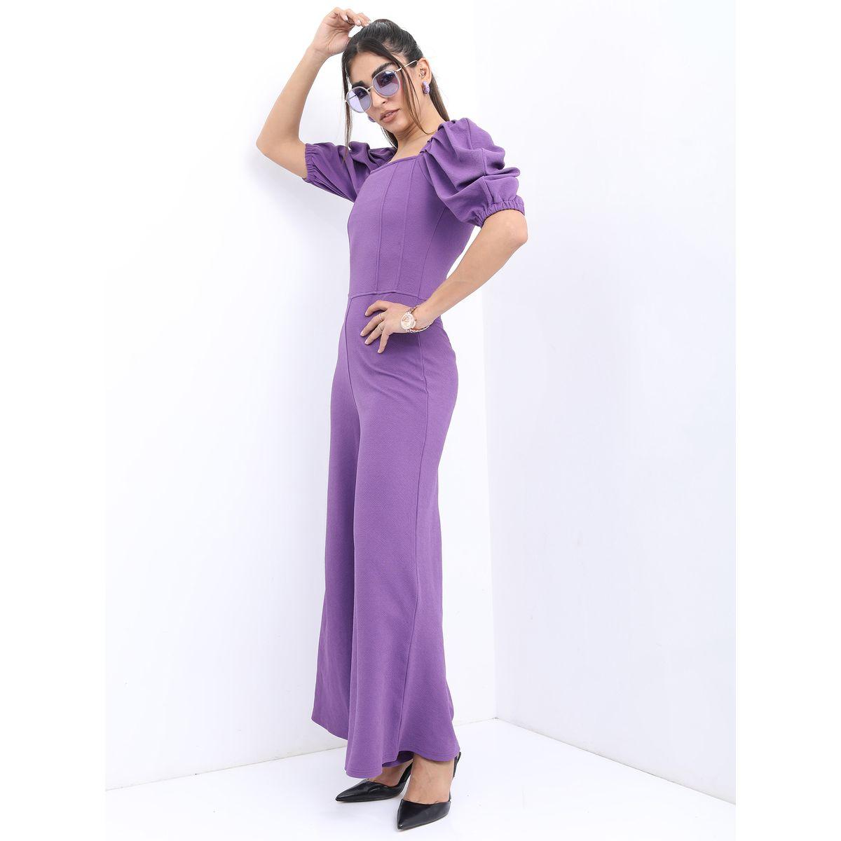 Ketch X Styli Solid Puff Sleeve Wide Leg Jumpsuit-women-clothing-jumpsuits-image-2