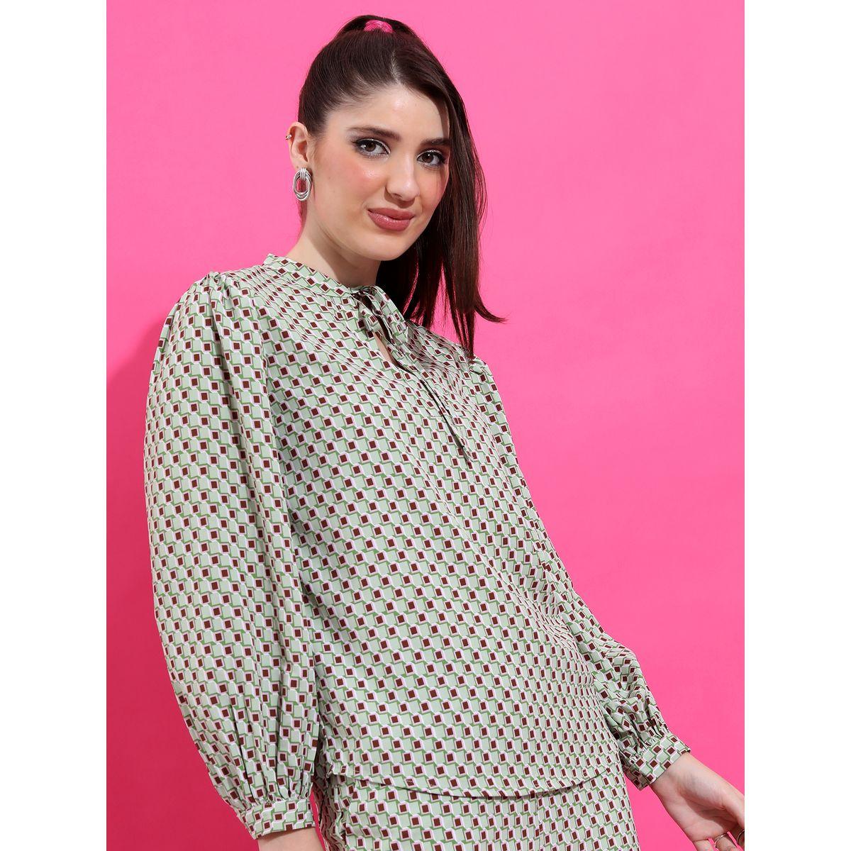 Ketch X Styli All Over Print Tie-Up Neck Blouse-women-clothing-shirtsandblouses-blouses-image-6