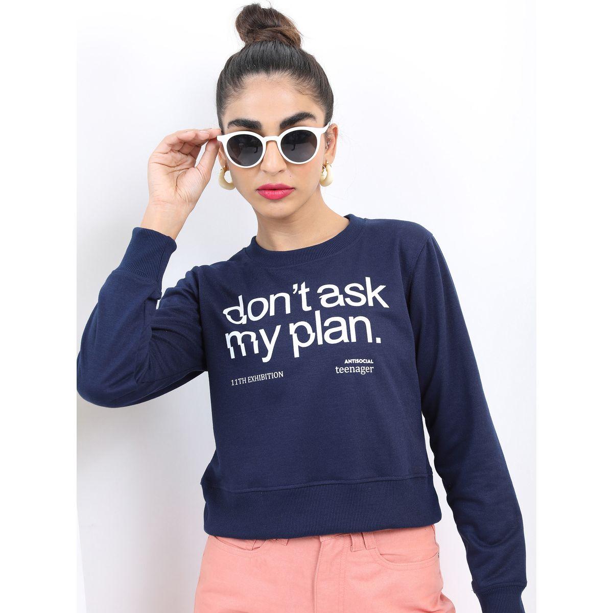 Ketch X Styli Cropped Letter Print Sweatshirt-women-winterwear-hoodiesandsweatshirts-sweatshirts-image-1