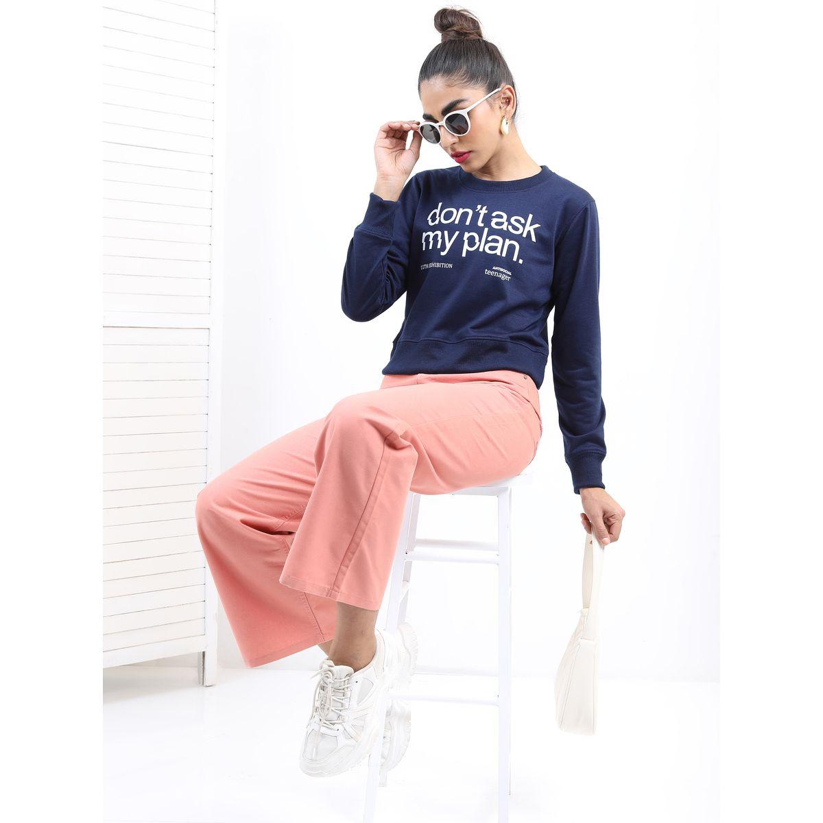 Ketch X Styli Cropped Letter Print Sweatshirt-women-winterwear-hoodiesandsweatshirts-sweatshirts-image-2