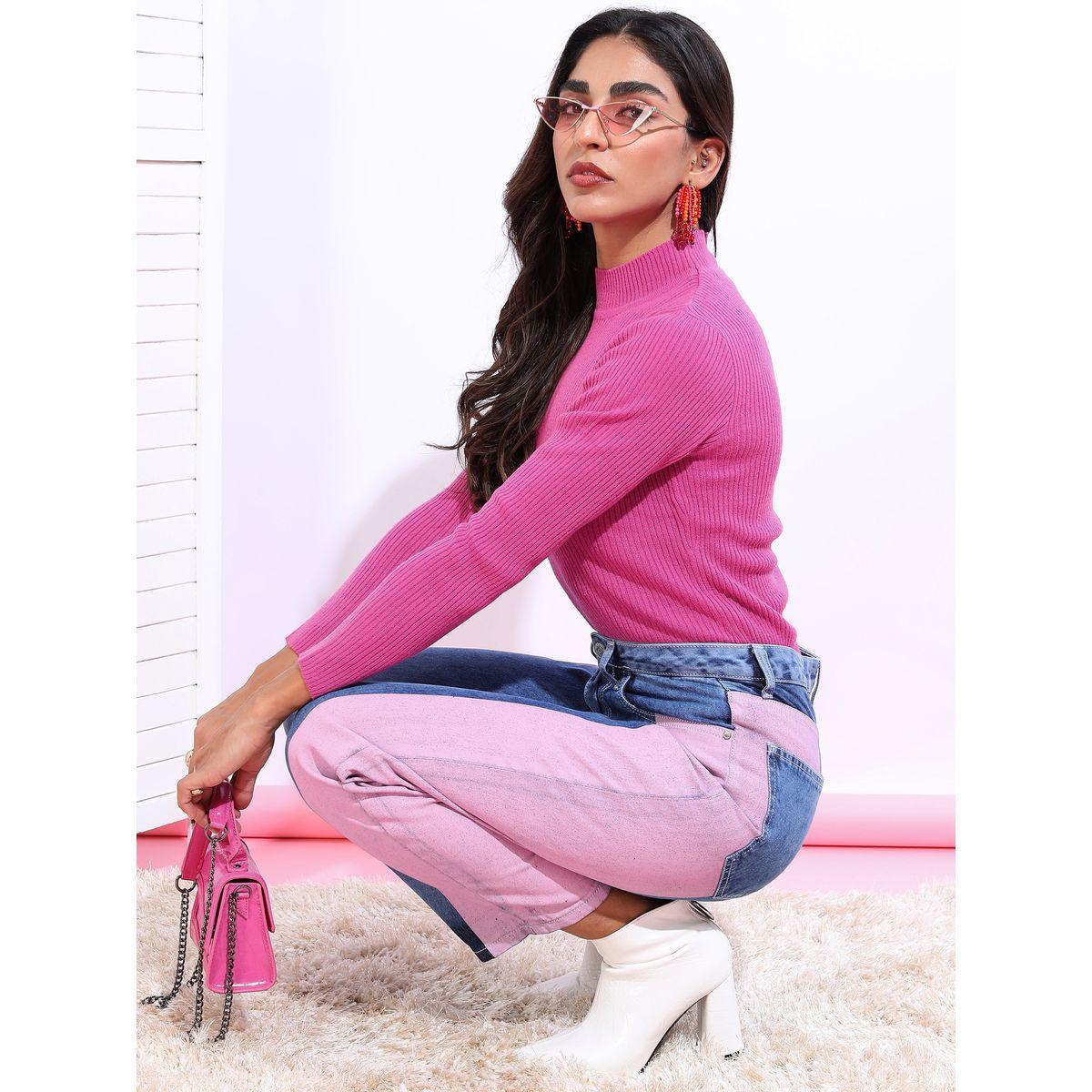 Ketch X Styli Solid High Neck Ribbed Sweater-women-clothing-cardigansandjumpers-jumpers-image-2