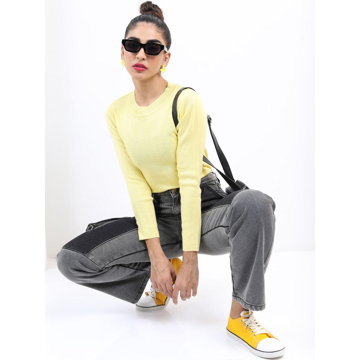 Ketch X Styli Solid Round Neck Slim Fit Sweater-women-clothing-cardigansandjumpers-jumpers-image-2