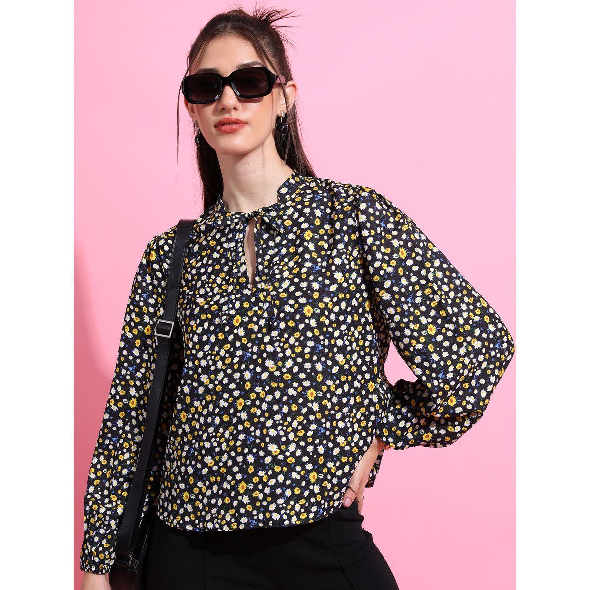 بلوزة مطبعة بطبعة زهور كيتش × ستايلي-women-clothing-shirtsandblouses-blouses-image-4