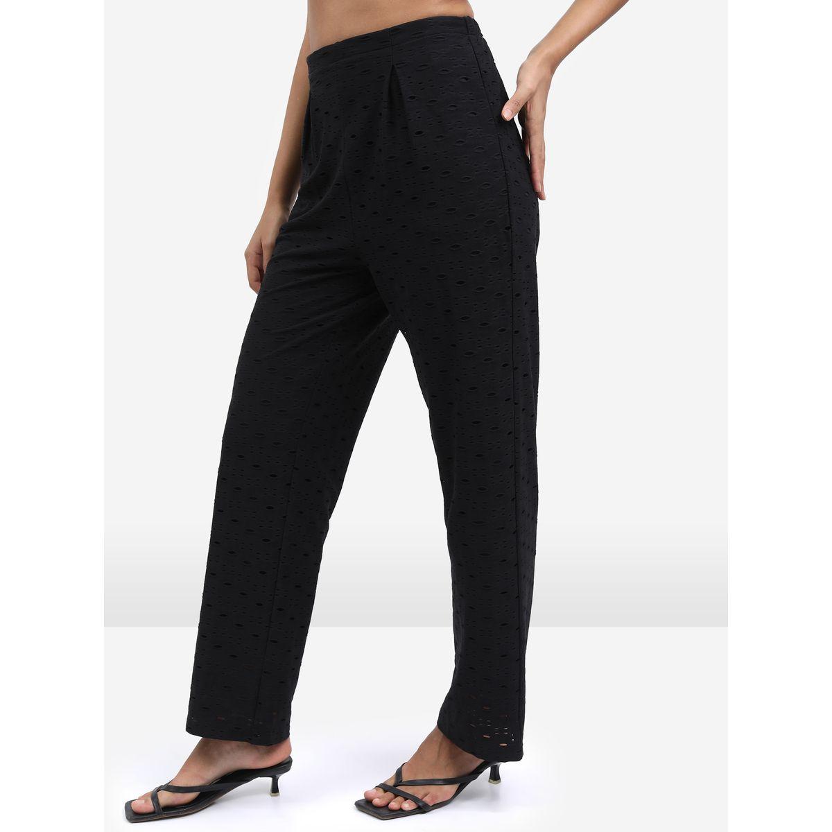 بنطال سادة بقصة مستقيمة كيتش × ستايلي-women-clothing-bottoms-trousers-image-4