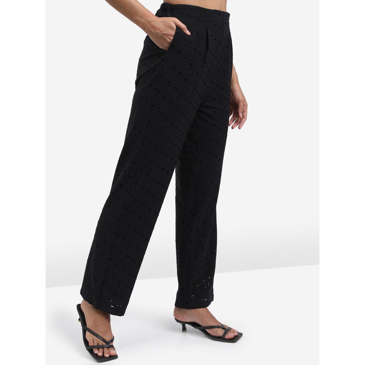 بنطال سادة بقصة مستقيمة كيتش × ستايلي-women-clothing-bottoms-trousers-image-6