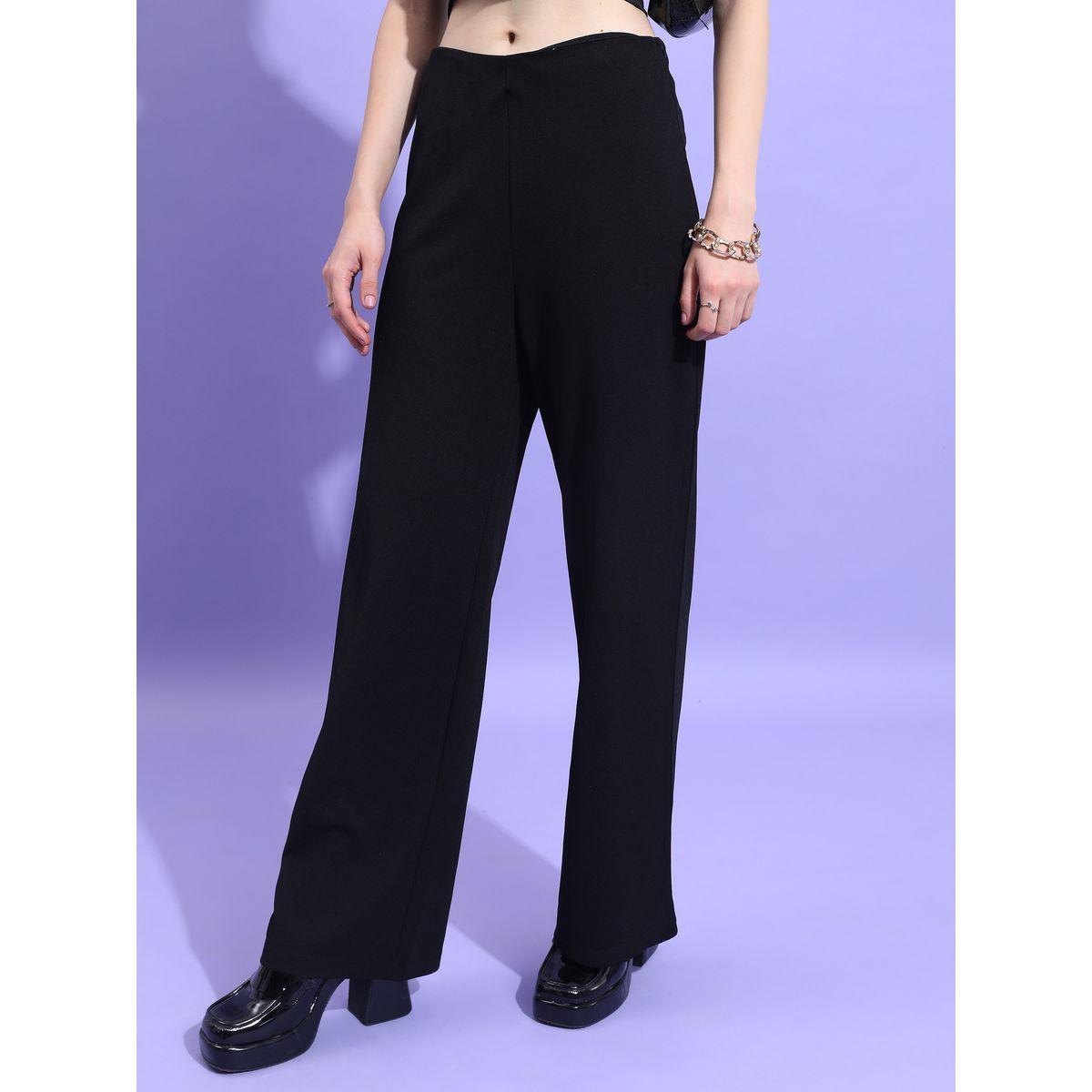 بنطال سادة بأرجل واسعة كيتش × ستايلي-women-clothing-bottoms-trousers-image-4