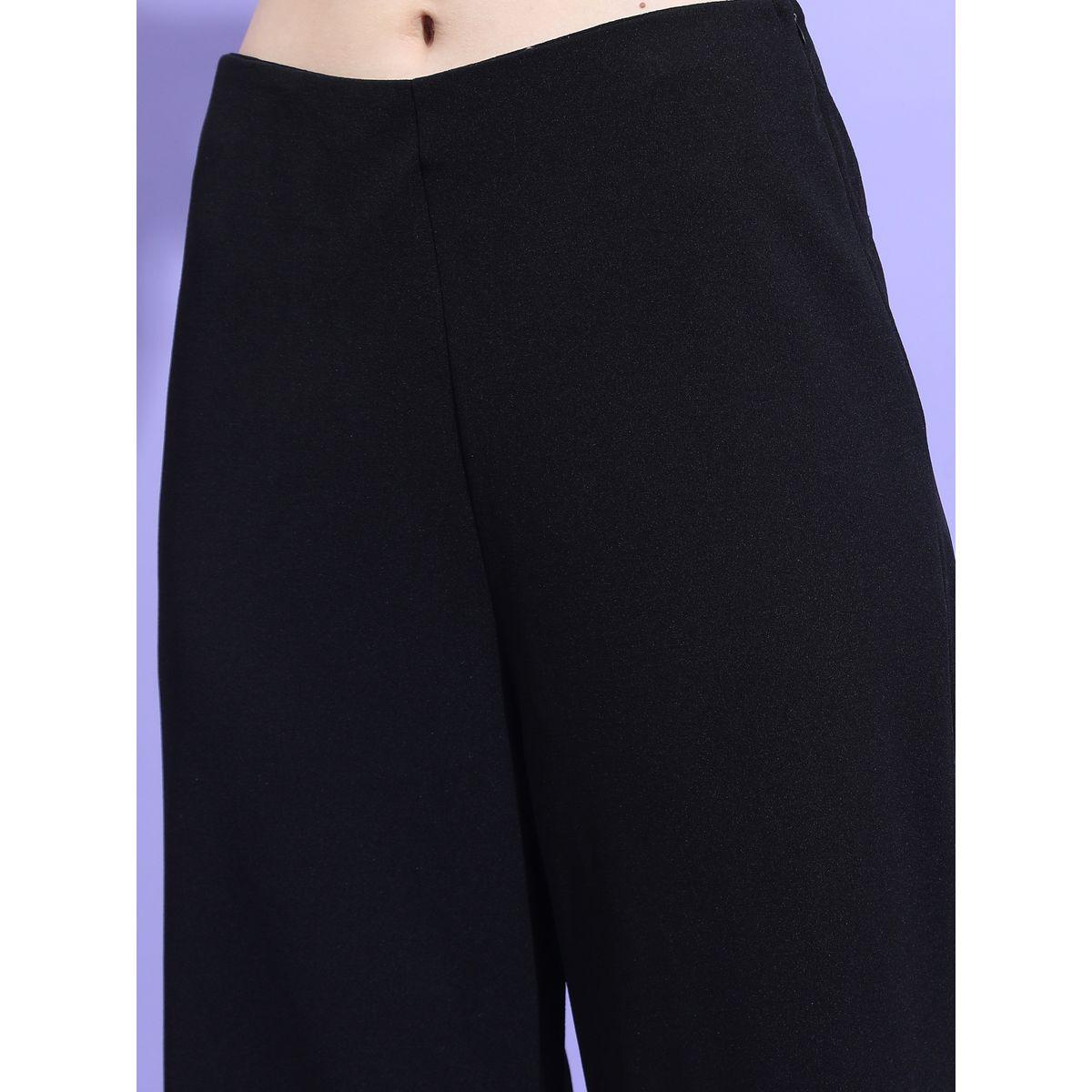 بنطال سادة بأرجل واسعة كيتش × ستايلي-women-clothing-bottoms-trousers-image-5