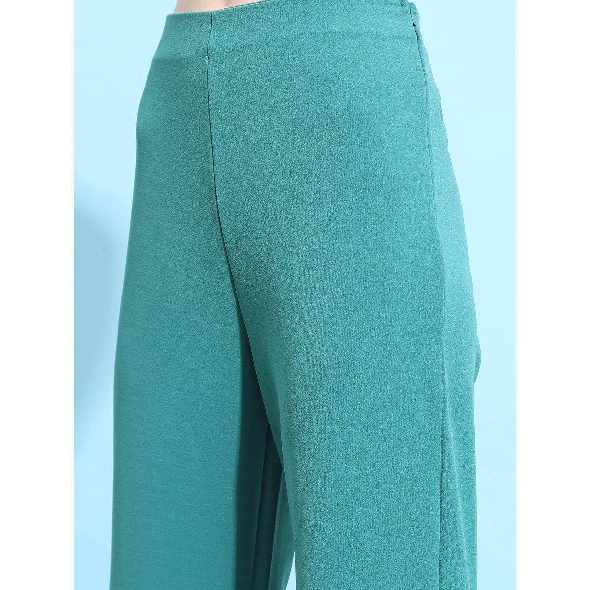 بنطال سادة بأرجل واسعة كيتش × ستايلي-women-clothing-bottoms-trousers-image-5