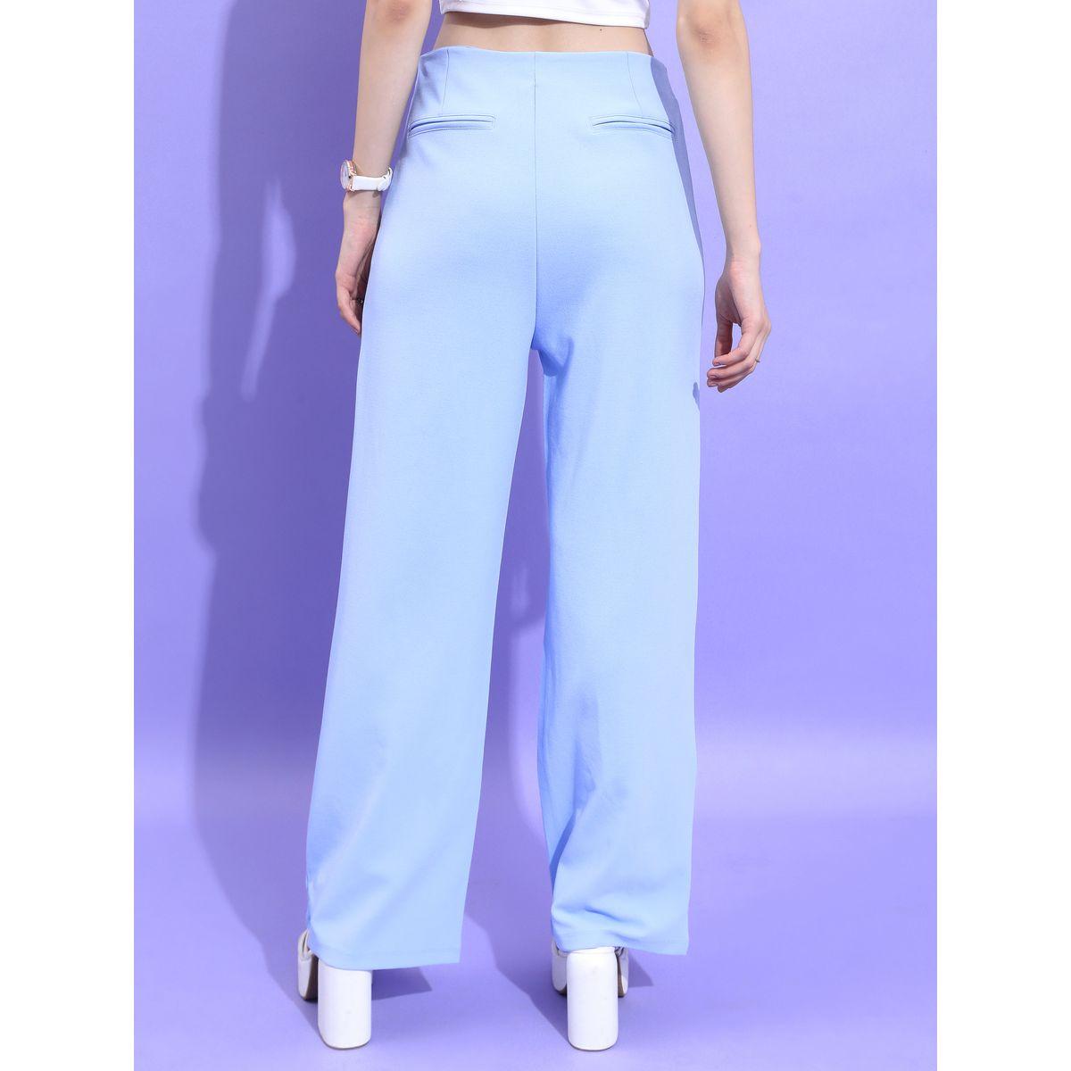 بنطال سادة بأرجل واسعة كيتش × ستايلي-women-clothing-bottoms-trousers-image-4