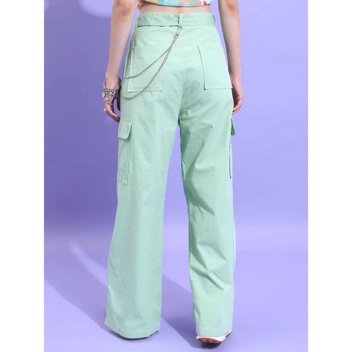 Ketch X Styli Solid Flared Side Slit Cargo Trouser-women-clothing-bottoms-trousers-image-3