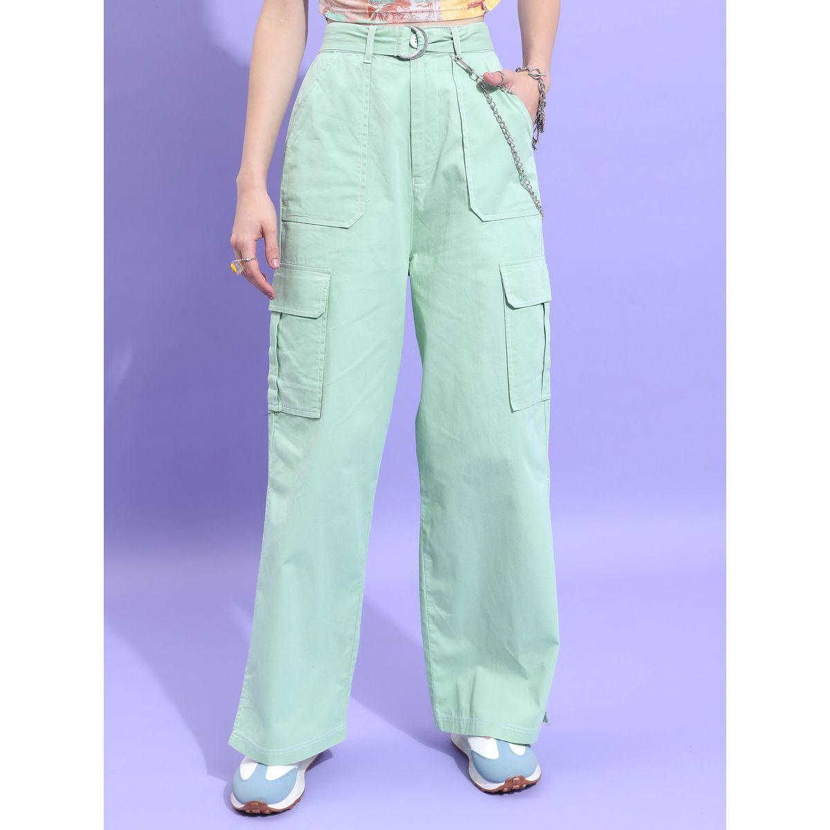 Ketch X Styli Solid Flared Side Slit Cargo Trouser-women-clothing-bottoms-trousers-image-4