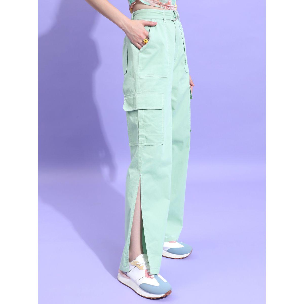 Ketch X Styli Solid Flared Side Slit Cargo Trouser-women-clothing-bottoms-trousers-image-6