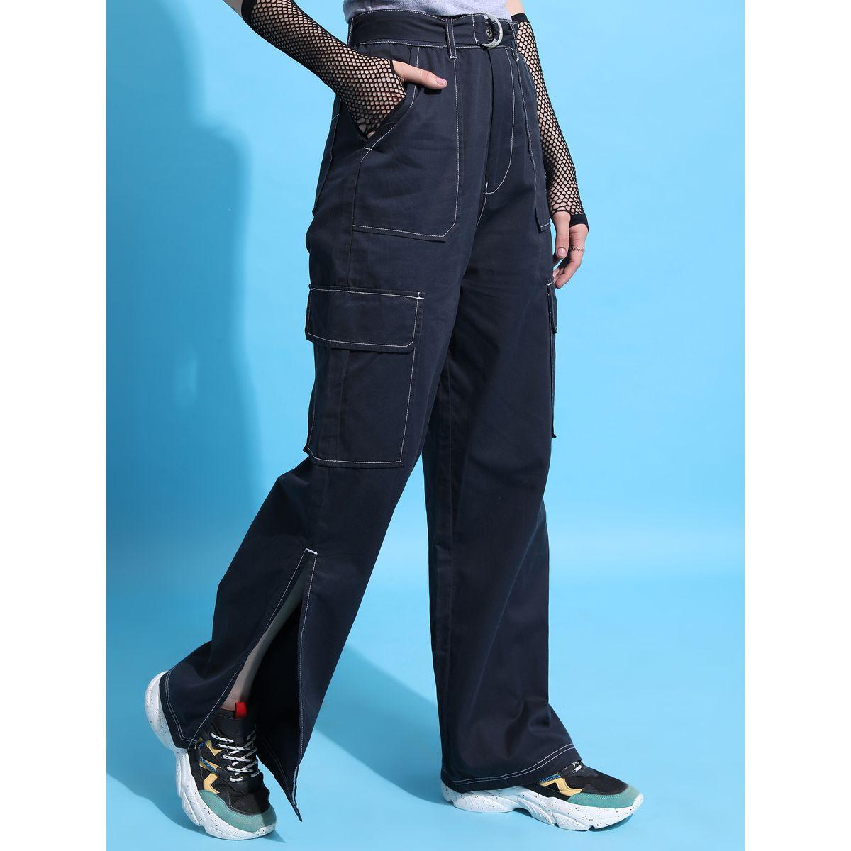 بنطال كارجو بتداخلات مدروزة كيتش × ستايلي-women-clothing-bottoms-trousers-image-6