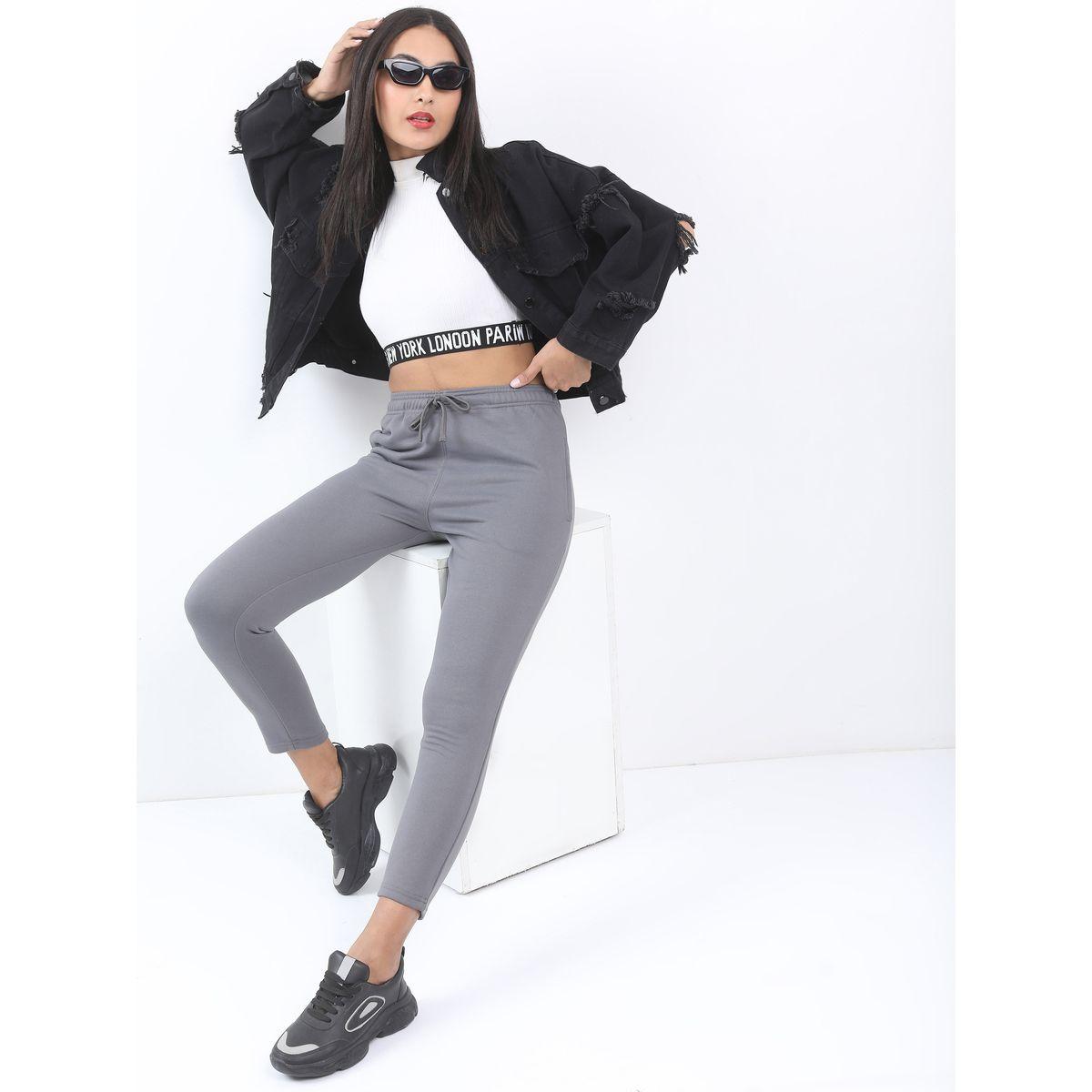 Ketch X Styli Solid Mid Rise Jogger with Drawstring-women-clothing-bottoms-joggers-image-2