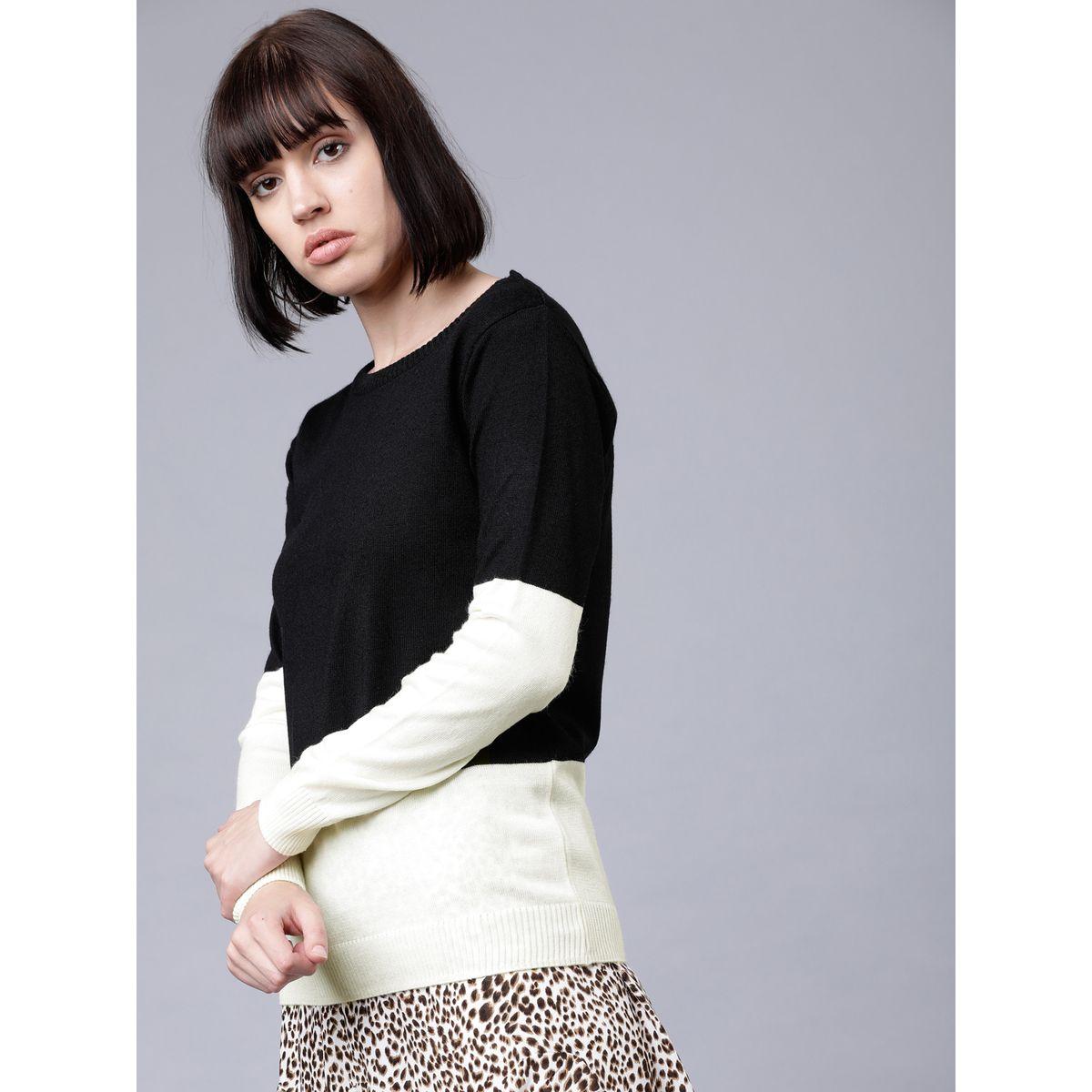 Tokyo Talkies X Styli Mono Colorblock Knit Sweater-women-winterwear-cardigansandjumpers-jumpers-image-4