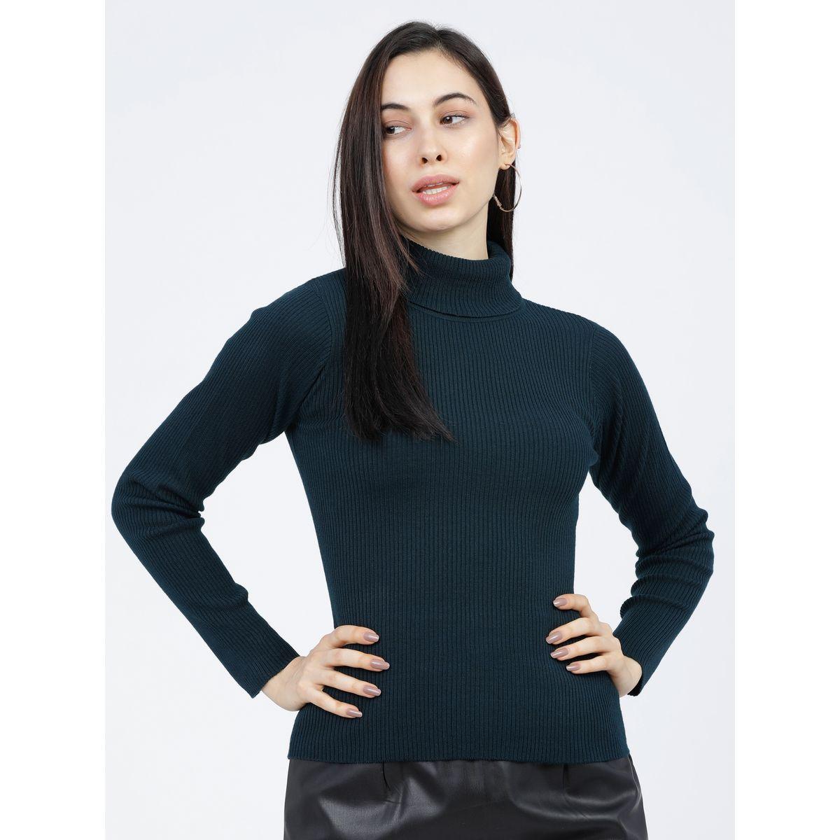 Tokyo Talkies X Styli Solid Turtle Neck Ribbed Sweater-women-clothing-cardigansandjumpers-jumpers-image-7