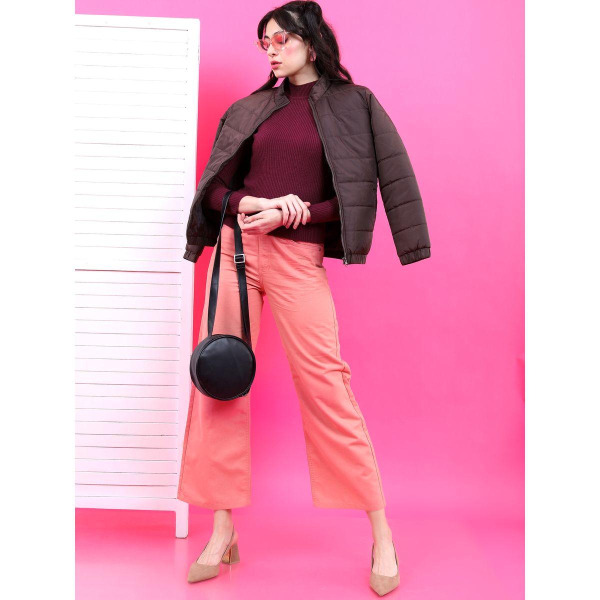 Tokyo Talkies X Styli Solid High Neck Ribbed Sweater-women-clothing-cardigansandjumpers-jumpers-image-2